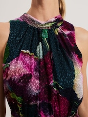 Phase Eight Natural Molly Silk Mix Floral Textured Maxi Dress - Image 7 of 7