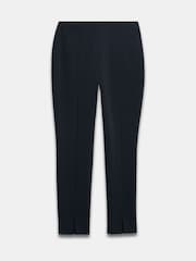Mint Velvet Blue Slim Cotton Blend Trousers - Image 6 of 7