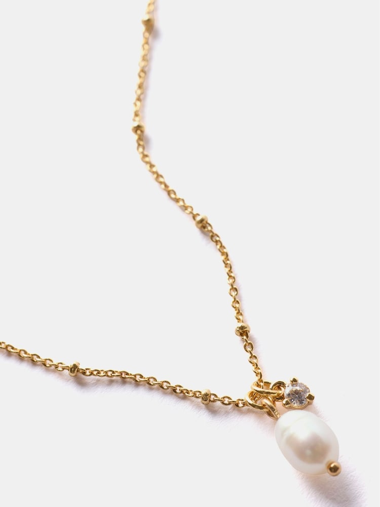 Mint Velvet Gold Plated Pearl Necklace - Image 2 of 4