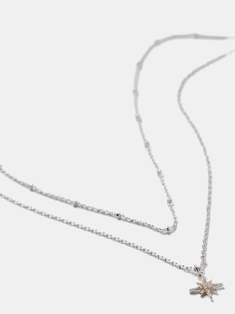 Mint Velvet Silver Plated Star Necklace - Image 2 of 2
