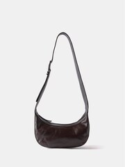 Mint Velvet Brown Leather Cross-Body Bag - Image 1 of 2