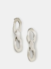 Pendientes con diseño de cadena martillada de Mint Velvet - Imagen 1 de 2