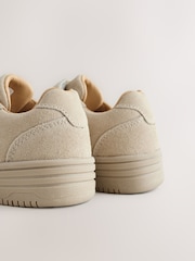 Neutral Stone Suede Touch Fastening Trainers - Image 6 of 8