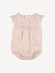 Chloé Baby Natural Floral Print Romper and Hat Set - Image 3 of 8