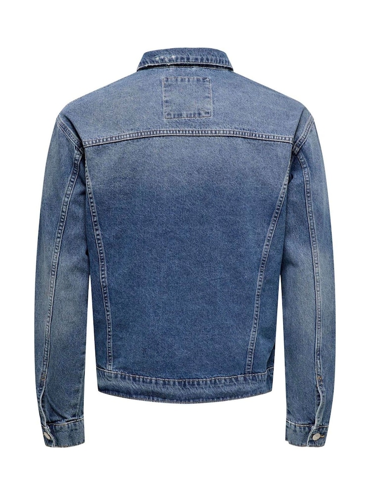 modra - Only & Sons denim 100% bombažna jakna; suknjič - Slika 6 iz 6 modra - Only & Sons denim 100% bombažna jakna; suknjič - Slika 6 iz 6