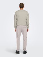 Only & Sons Grey Slim Fit Straight Leg Tech Cargo Trousers - Image 2 of 3
