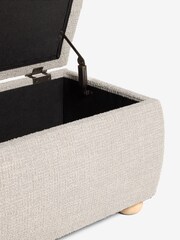 Tweedy Plain Light Natural Blaine Ottoman Storage Bench - Image 7 of 8
