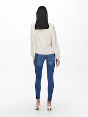 JDY White Lace Detail Long Sleeve Shirt - Image 3 of 8