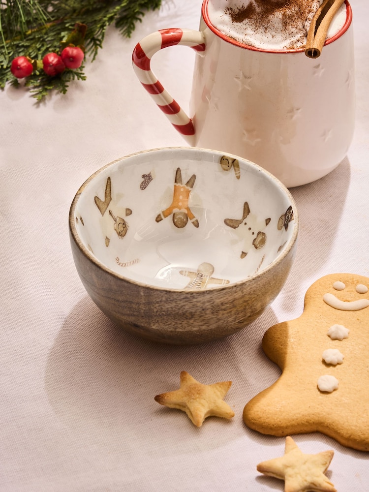 Natural Gingerbread Nibble Bowl - Image 2 of 4 Natural Gingerbread Nibble Bowl - Image 2 of 4
