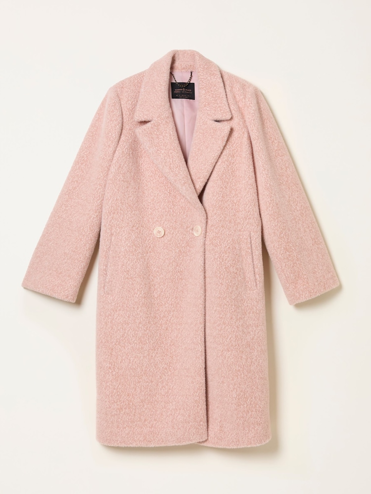 FatFace Aubrey Blush Pink Structured Coat - Image 1 of 1 FatFace Aubrey Blush Pink Structured Coat - Image 1 of 1