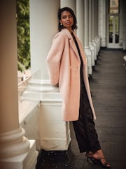 FatFace Aubrey Blush Pink Structured Coat - Image 3 of 5