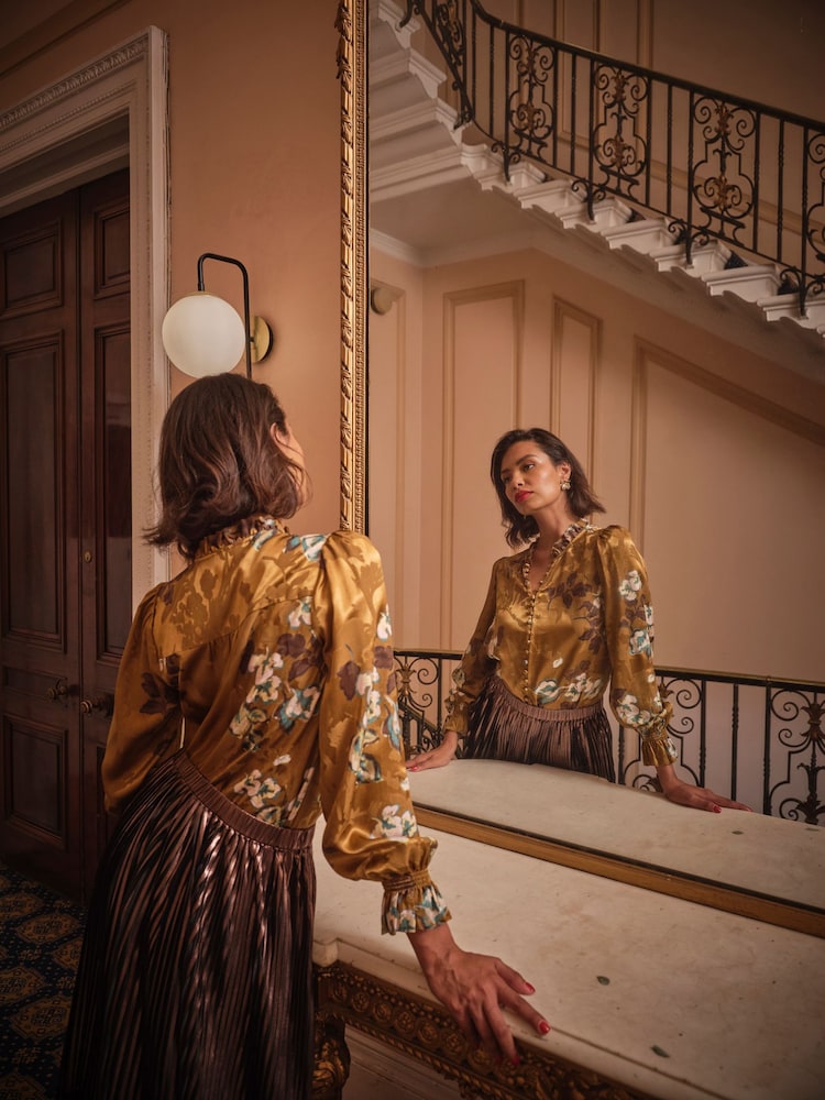 FatFace Marigold Briar Printed Blouse - Image 2 of 5 FatFace Marigold Briar Printed Blouse - Image 2 of 5