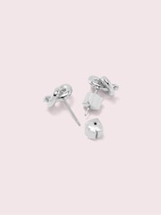 kate spade new york Silver Tone Loves Me Knot Studs Earrings - Image 2 of 3