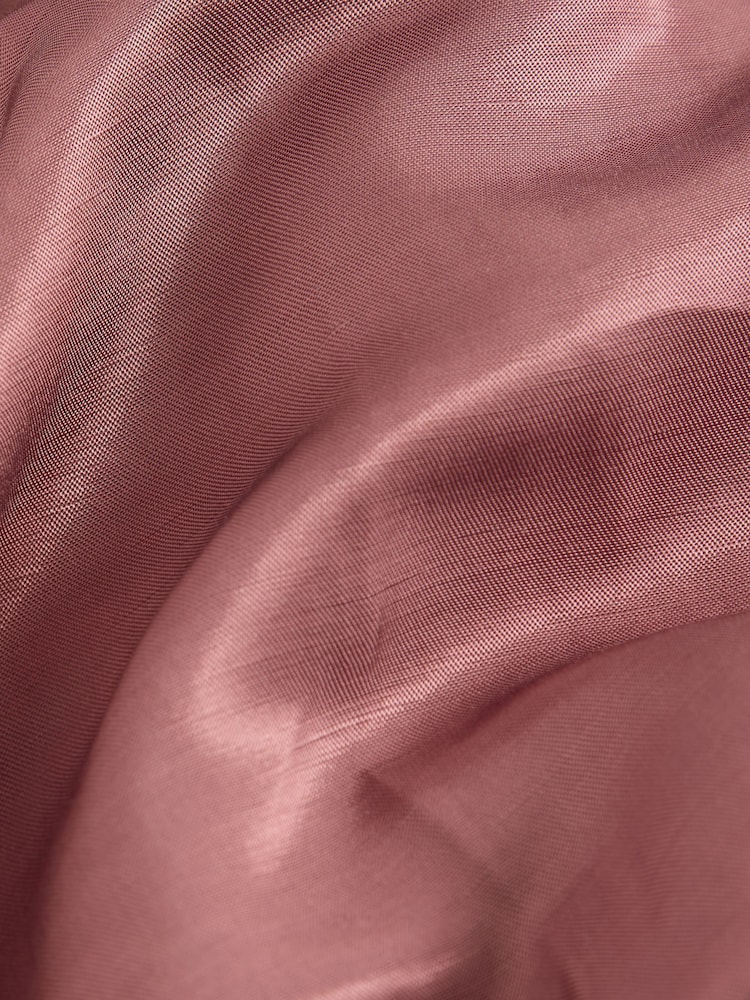 Pink Premium Wide Leg Satin Trousers With Linen - Image 2 of 4