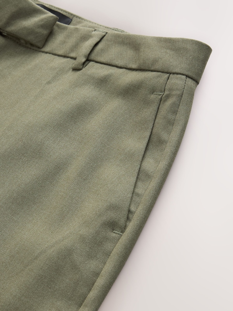 Khaki Green Slim Sculpting Tailored Trousers - Image 2 of 3