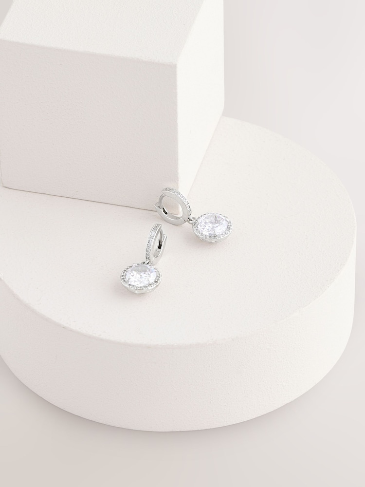 kate spade new york Silver Tone Huggies Earrings - Image 1 of 3