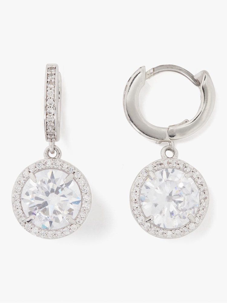 kate spade new york Silver Tone Huggies Earrings - Image 2 of 3