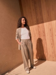 Neutral N. Premium Striped Tailored Trousers - Image 1 of 9