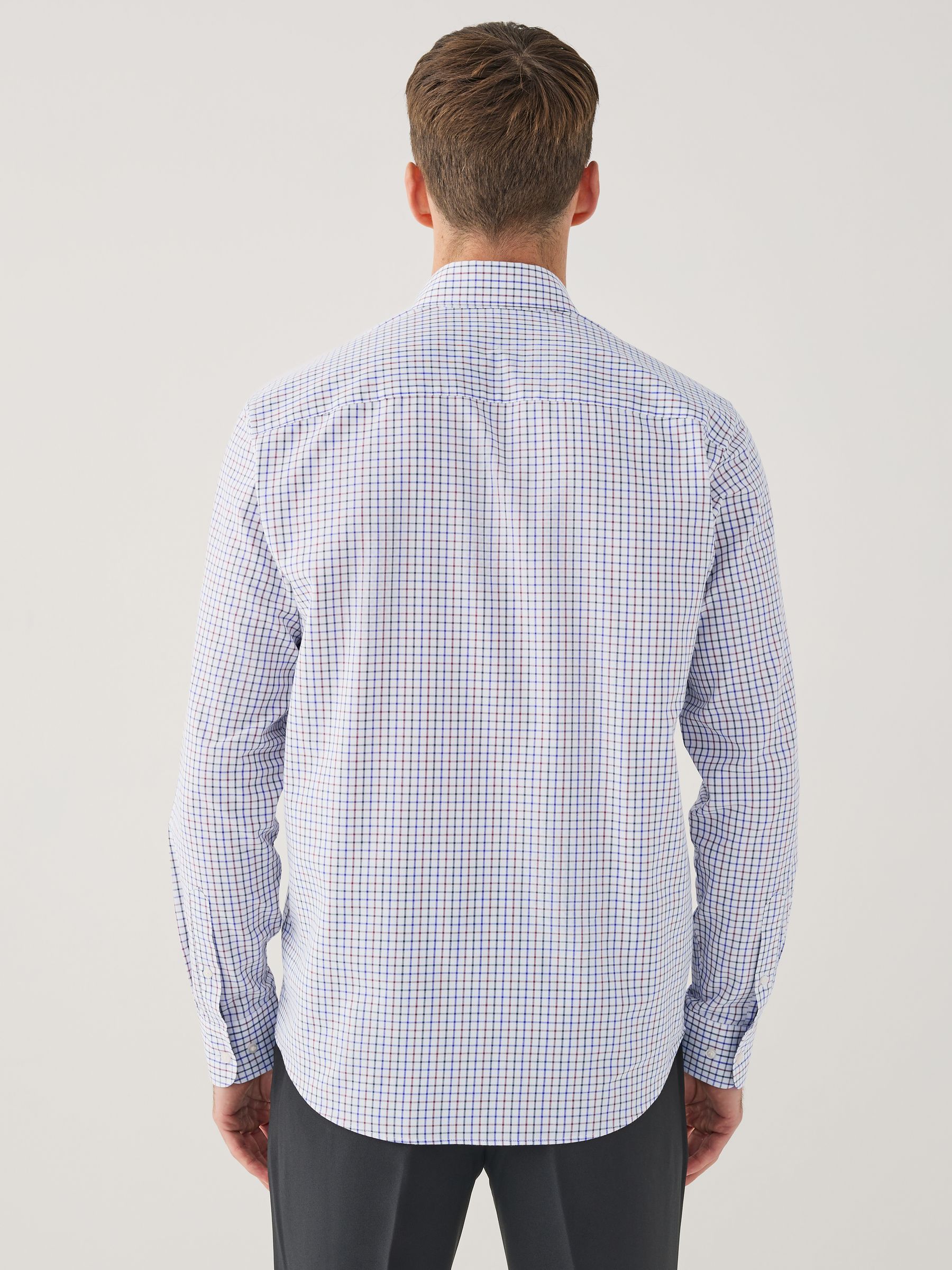 Buy Ecru Tattersall Check Regular Fit Easy Iron Button Down Oxford