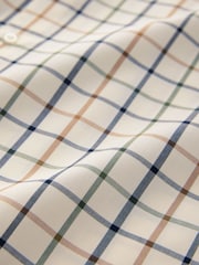 Ecru Tattersall Check Regular Fit Easy Iron Button Down Oxford Shirt - Image 6 of 7