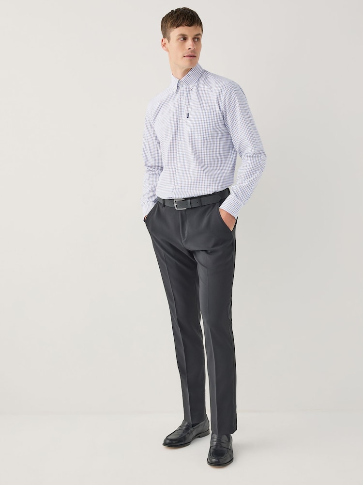 Cuadros en crudo de Tattersall - Camisa Oxford de corte estándar con botones de planchado fácil - Imagen 2 de 7 Cuadros en crudo de Tattersall - Camisa Oxford de corte estándar con botones de planchado fácil - Imagen 2 de 7