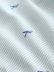Green Bengal Flamingo Conversational Fruit Print Stripe Easy Iron Oxford Shirt - Image 2 of 3