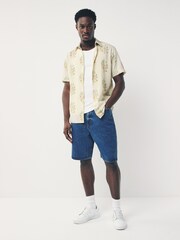Ecru White/Pink Floral Regular Fit Print Short Sleeve Shirt - Image 2 of 8