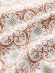Rust Brown Tile Regular Fit Print Short Sleeve Shirt - Image 7 of 8