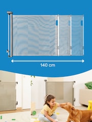 Badabulle Grey Baby Extra Wide Fabric Retractable Safety Gate - Image 2 of 3