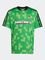 adidas Originals Green Minecraft Football T-Shirt - Image 6 of 6