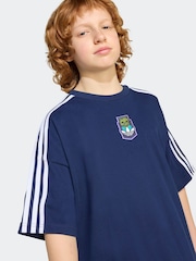 adidas Originals Navy x Minecraft Graphic Print Kids T-Shirt - Image 5 of 6