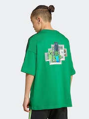 adidas Originals Green x Minecraft Graphic T-Shirt Kids - Image 2 of 5