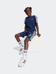 adidas Originals Navy x Minecraft Little Kids T-Shirt and Shorts Set - Image 1 of 7
