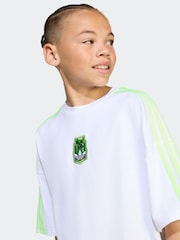 adidas Originals White x Minecraft Graphic T-Shirt Kids - Image 4 of 6