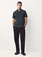 Olive Green/ Blackwatch Check - Easy Iron Short Sleeve Oxford Shirts 2 Pack - Imagen 4 de 8