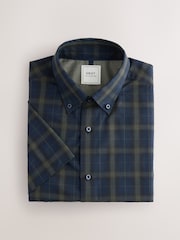 Olive Green/ Blackwatch Check - Easy Iron Short Sleeve Oxford Shirts 2 Pack - Imagen 8 de 8