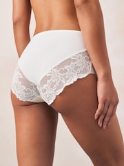 Black Floral Print Midi No VPL Lace Back Briefs 5 Pack - Image 3 of 8