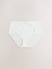 Black Floral Print Midi No VPL Lace Back Briefs 5 Pack - Image 6 of 8