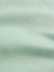 Green Marl Slim Fit Summer Cotton Blend Smart Shirt And Pocket Square Pack - Image 3 of 3