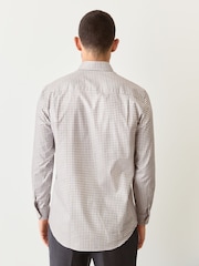 Grey Gingham Regular Fit Long Sleeve Shirt - Image 3 of 11