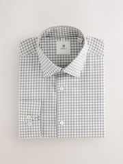 Grey Gingham Regular Fit Long Sleeve Shirt - Image 5 of 11