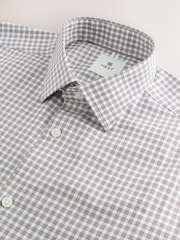 Grey Gingham Regular Fit Long Sleeve Shirt - Image 8 of 11