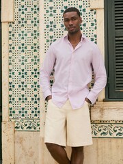 Pink Bengal Stripe Regular Fit 100% Cotton Long Sleeve Shirt - Image 1 of 5