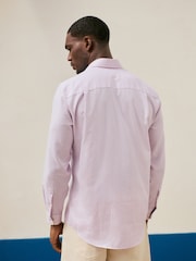 Pink Bengal Stripe Regular Fit 100% Cotton Long Sleeve Shirt - Image 3 of 5