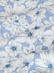 Sky Blue Slim Fit Signature 100% Cotton Floral Print Long Sleeve Shirt - Image 2 of 3