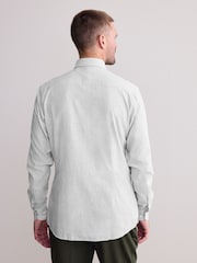 Light Grey Check Slim Fit Signature Premium Textured Shirt - Image 3 of 7