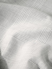 Light Grey Check Slim Fit Signature Premium Textured Shirt - Image 7 of 7