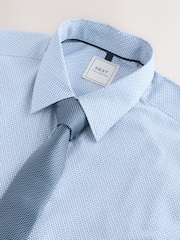 Navy Regular Fit Shirt and Tie Pack - Image 7 of 8