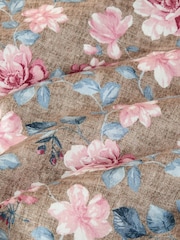 Neutral Brown/Pink Slim Fit Signature 100% Cotton Floral Print Long Sleeve Shirt - Image 2 of 3
