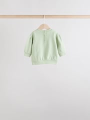Sage Green/ Rust/ Cream Ditsy Baby Sweatshirt & Joggers 6 Piece Set (0mths-2yrs) - Image 5 of 15